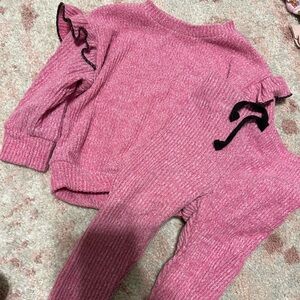 12 months. Jessica Simpson two piece set. Ruffles at bottom of pants.